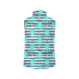 Cute octopuses heart striped background Men's Padded Vest