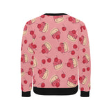 Cake cherry pattern Men's Crew Neck Sweatshirt