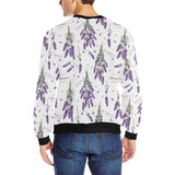 lavender flower design pattern Men's Crew Neck Sweatshirt