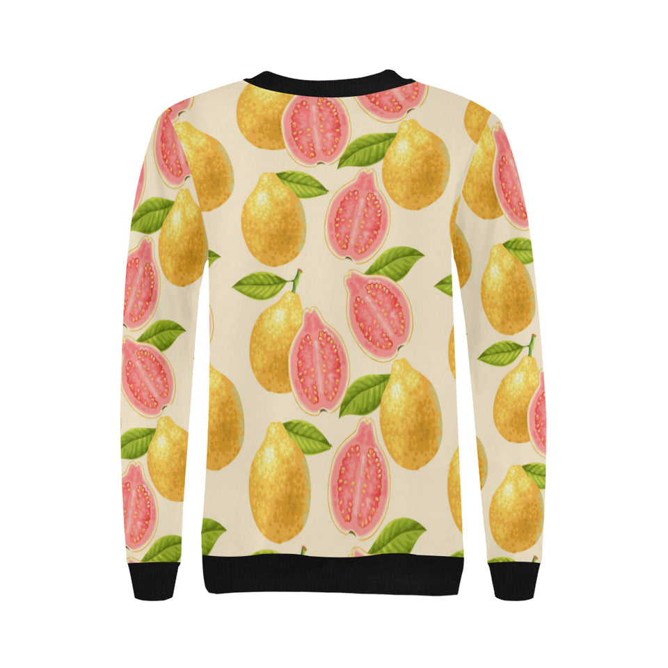 Beautiful guava pattern Women's Crew Neck Sweatshirt