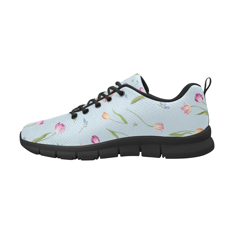 Watercolor Tulips pattern Women's Sneaker Shoes
