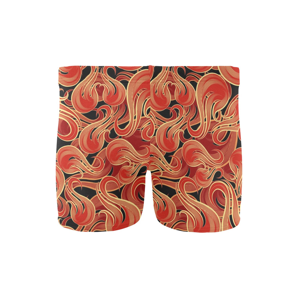 Fire flame pattern Men's Swimming Trunks