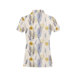 Lavender modern pattern blackground Women's All Over Print Polo Shirt