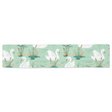White swan lake pattern Table Runner