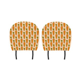 Carrot Pattern Print Design 04 Car Headrest Cover