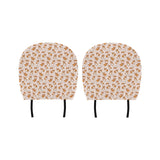 Cute Corgis Pattern pink background Car Headrest Cover