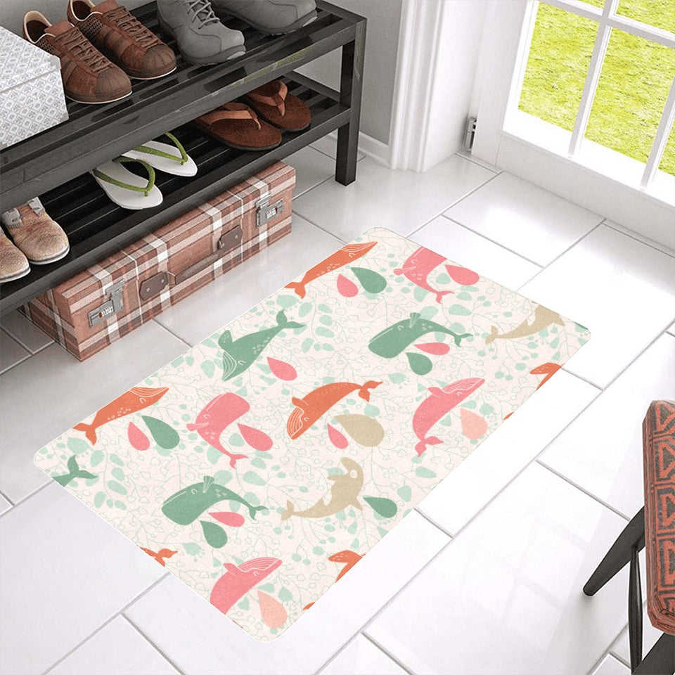 Cute whale pattern Doormat