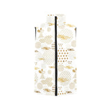 Beautiful gold japanese pattern Men's Padded Vest