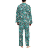 Elephants jungle pattern Men's Long Pajama Set