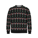 Deer Christmas new year pattern argyle Men's Crew Neck Sweatshirt
