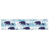 polar bear winter snow pattern Table Runner