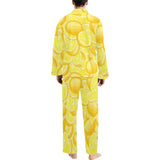 lemon pattern Men's Long Pajama Set