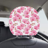 pink purple orchid pattern background Car Headrest Cover