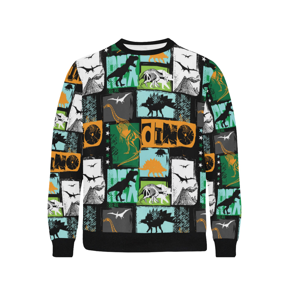 dinosaurs print pattern Men's Crew Neck Sweatshirt