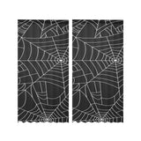 Spider web pattern Black background white cobweb Gauze Curtain