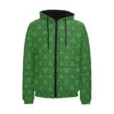 Casino Cards Suits Pattern Print Design 04 Men's Padded Hooded Jacket