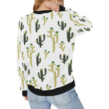 Cute cactus pattern Women's Crew Neck Sweatshirt