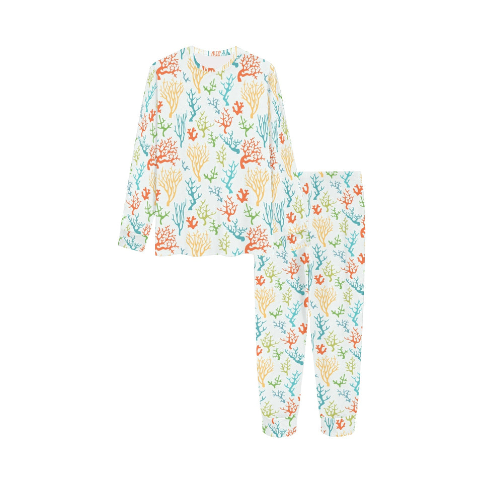 Coral Reef Pattern Print Design 02 Kids' Boys' Girls' All Over Print Pajama Set