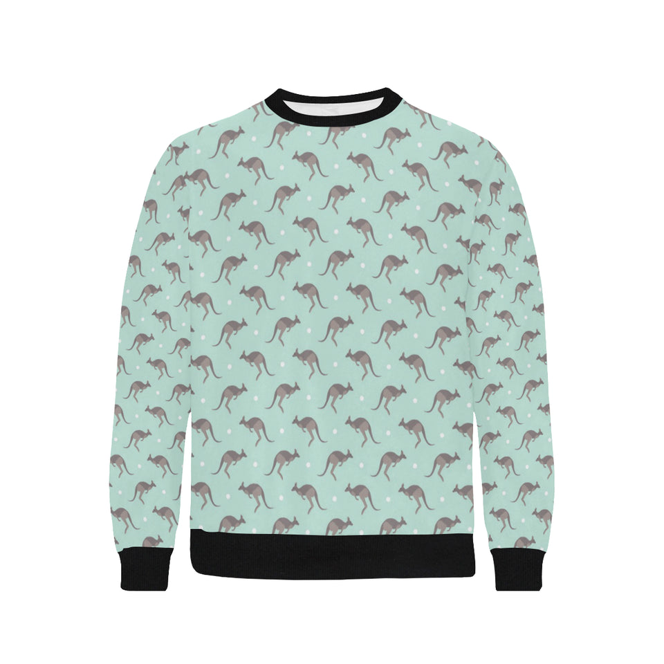 Kangaroo pattern background Men's Crew Neck Sweatshirt