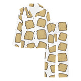 Bread Toast Pattern Print Design 03 Women's Long Pajama Set