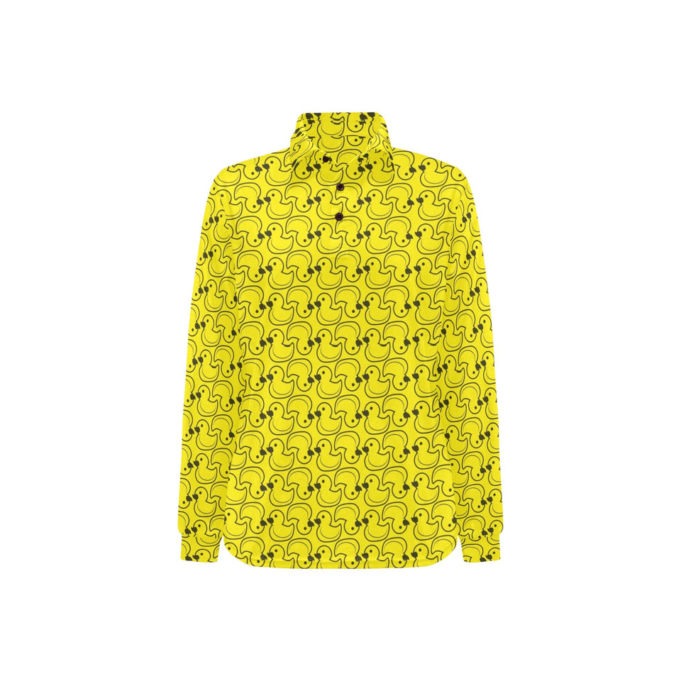 Duck Pattern Print Design 02 Women's Long Sleeve Polo Shirt