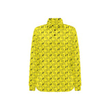 Duck Pattern Print Design 02 Women's Long Sleeve Polo Shirt