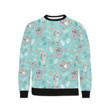 Cute koalas blue background pattern Men's Crew Neck Sweatshirt