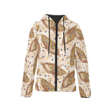 Corn Pattern Print Design 03 Women's Padded Hooded Jacket