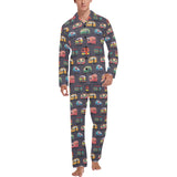 Camper Van Pattern Print Design 02 Men's Long Pajama Set