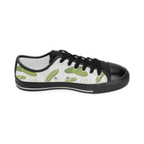 Cucumber sketch pattern Kids' Boys' Girls' Low Top Canvas Shoes Black