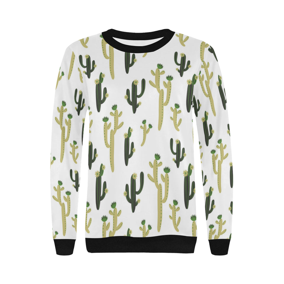 Cute cactus pattern Women's Crew Neck Sweatshirt