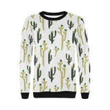 Cute cactus pattern Women's Crew Neck Sweatshirt