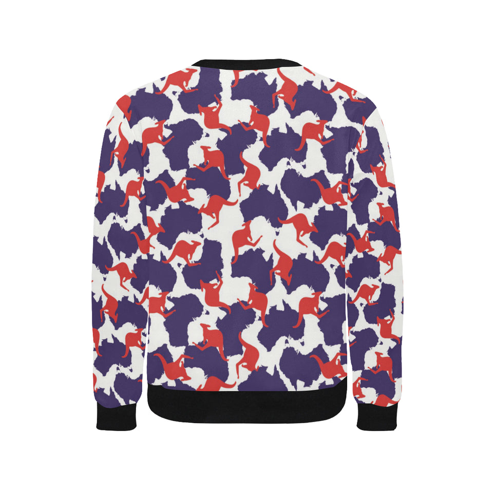 Kangaroo Australian pattern Men's Crew Neck Sweatshirt