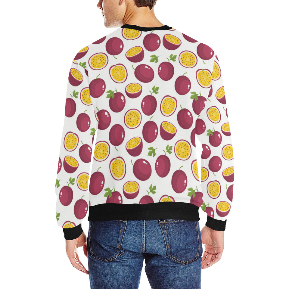 Passion fruit design pattern Men's Crew Neck Sweatshirt