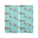 Dachshund decorative background Gauze Curtain