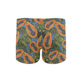 Colorful papaya tropical leaves Men's Swimming Trunks