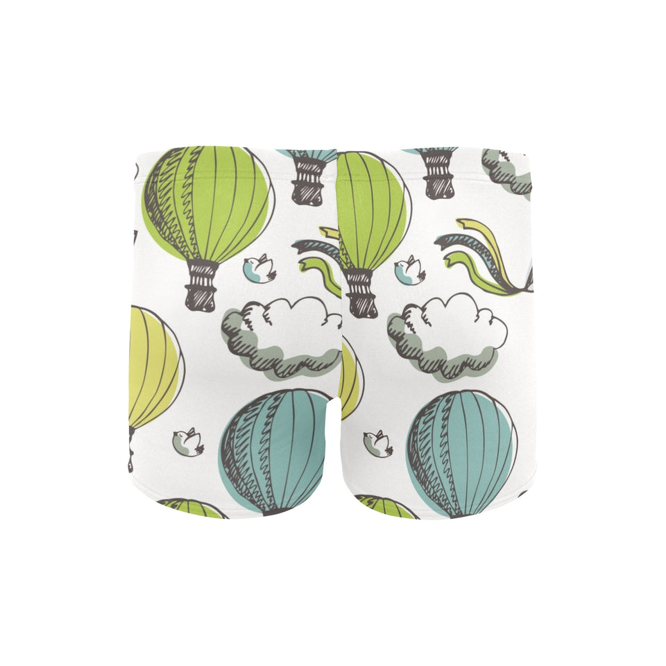 Hot Air Balloon Bird Cloud Pattern Men's Swimming Trunks