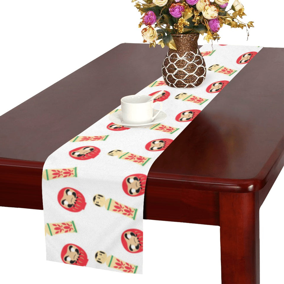 Daruma japanese wooden doll Table Runner