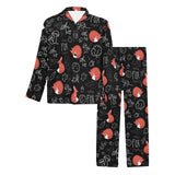 fox sleeping fox pattern Men's Long Pajama Set
