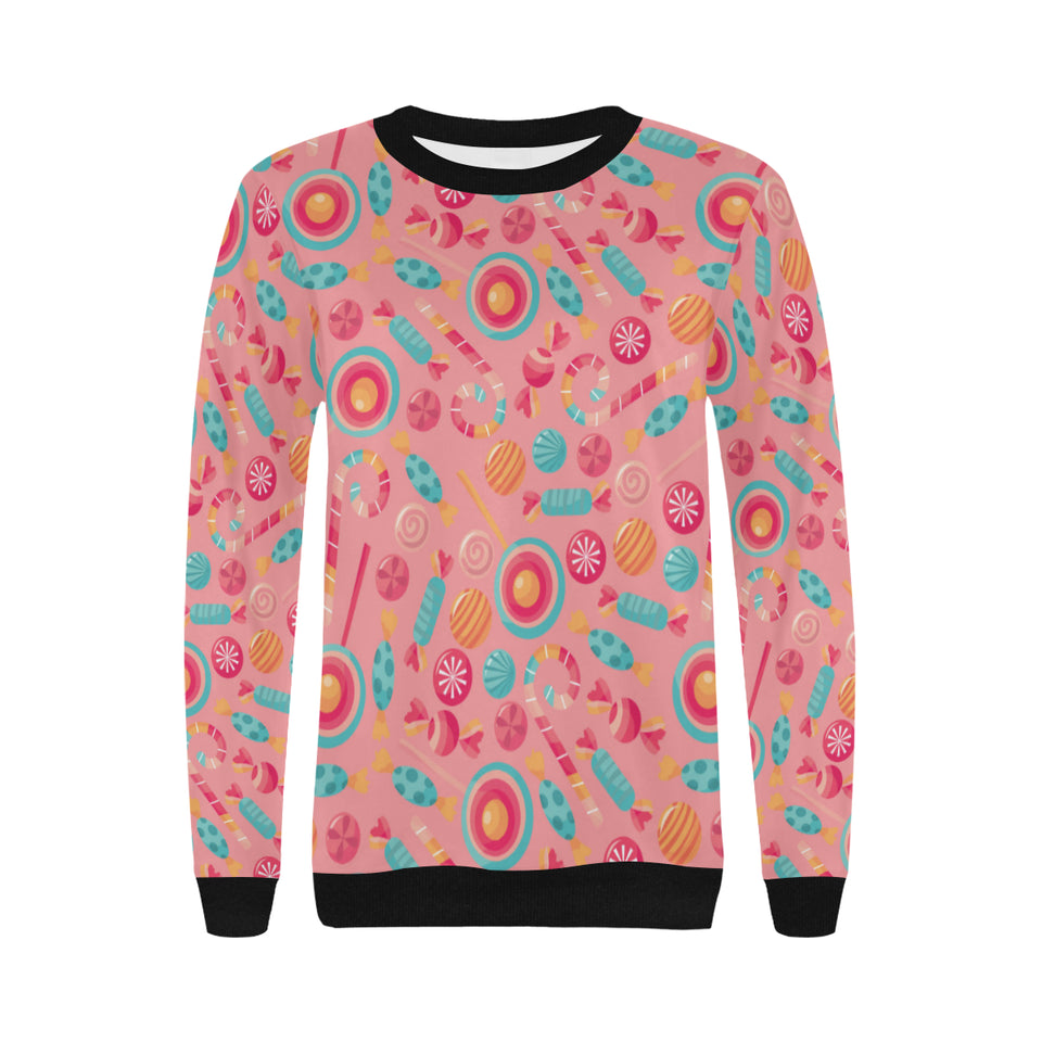 Colorful candy pattern Women's Crew Neck Sweatshirt
