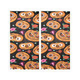 Pumpkin flowers spiderweb Halloween theme Gauze Curtain