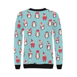 Cute penguin christmas  design pattern Women's Crew Neck Sweatshirt