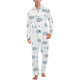 cute rhino heart pattern Men's Long Pajama Set