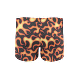 Fire flame dark pattern Men's Swimming Trunks