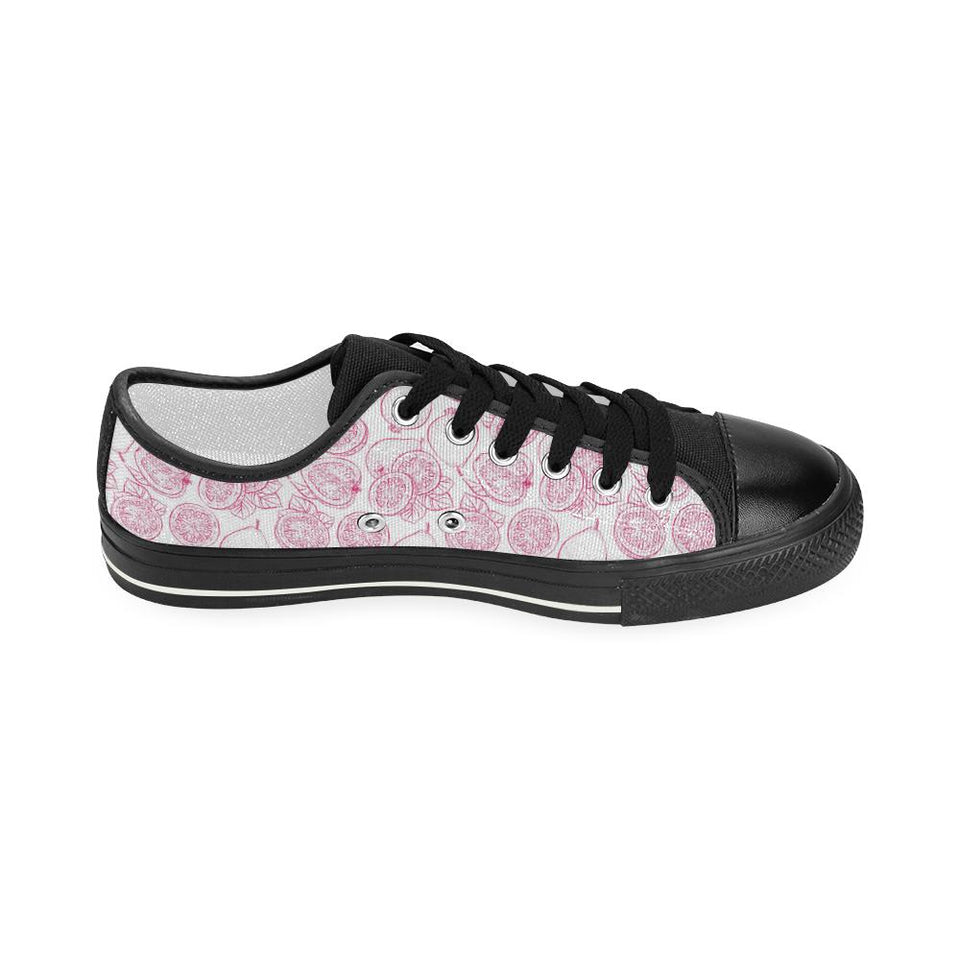 Sketch guava pattern Kids' Boys' Girls' Low Top Canvas Shoes Black