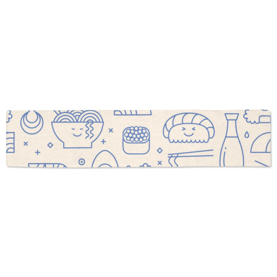Cute sushi icon pattern Table Runner