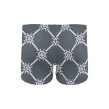 nautical steering wheel rope pattern Men's Swimming Trunks