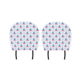 Sailboat anchor pattern Car Headrest Cover
