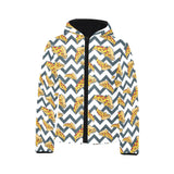 Pizza design pattern Kids' Boys' Girls' Padded Hooded Jacket