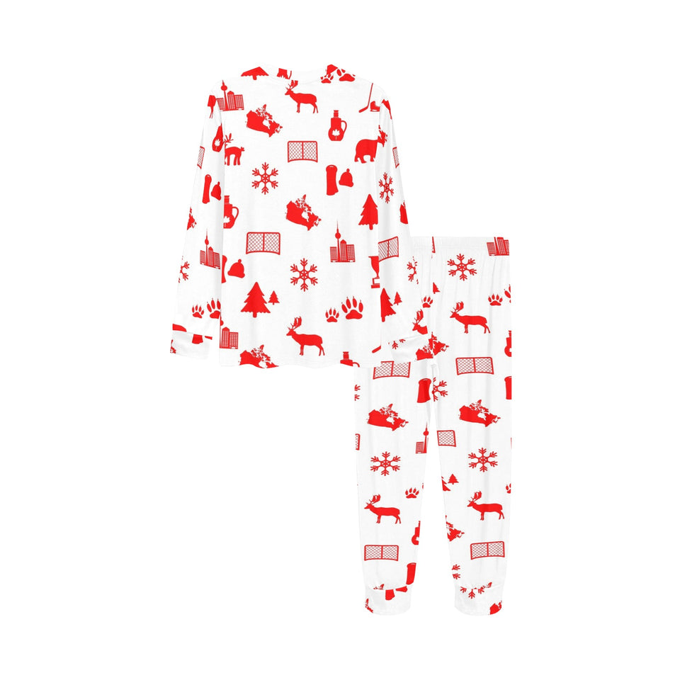 Canada Pattern Print Design 04 Kids' Boys' Girls' All Over Print Pajama Set